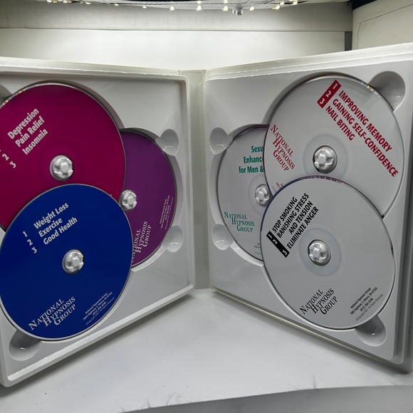 National Hypnosis Group Complete Disc Set 6 Pack Self Help Stress Weight Loss - Picture 3 of 7